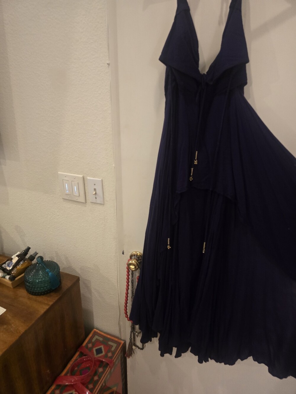 Deep Eggplant  Women's Summer Halter Dress